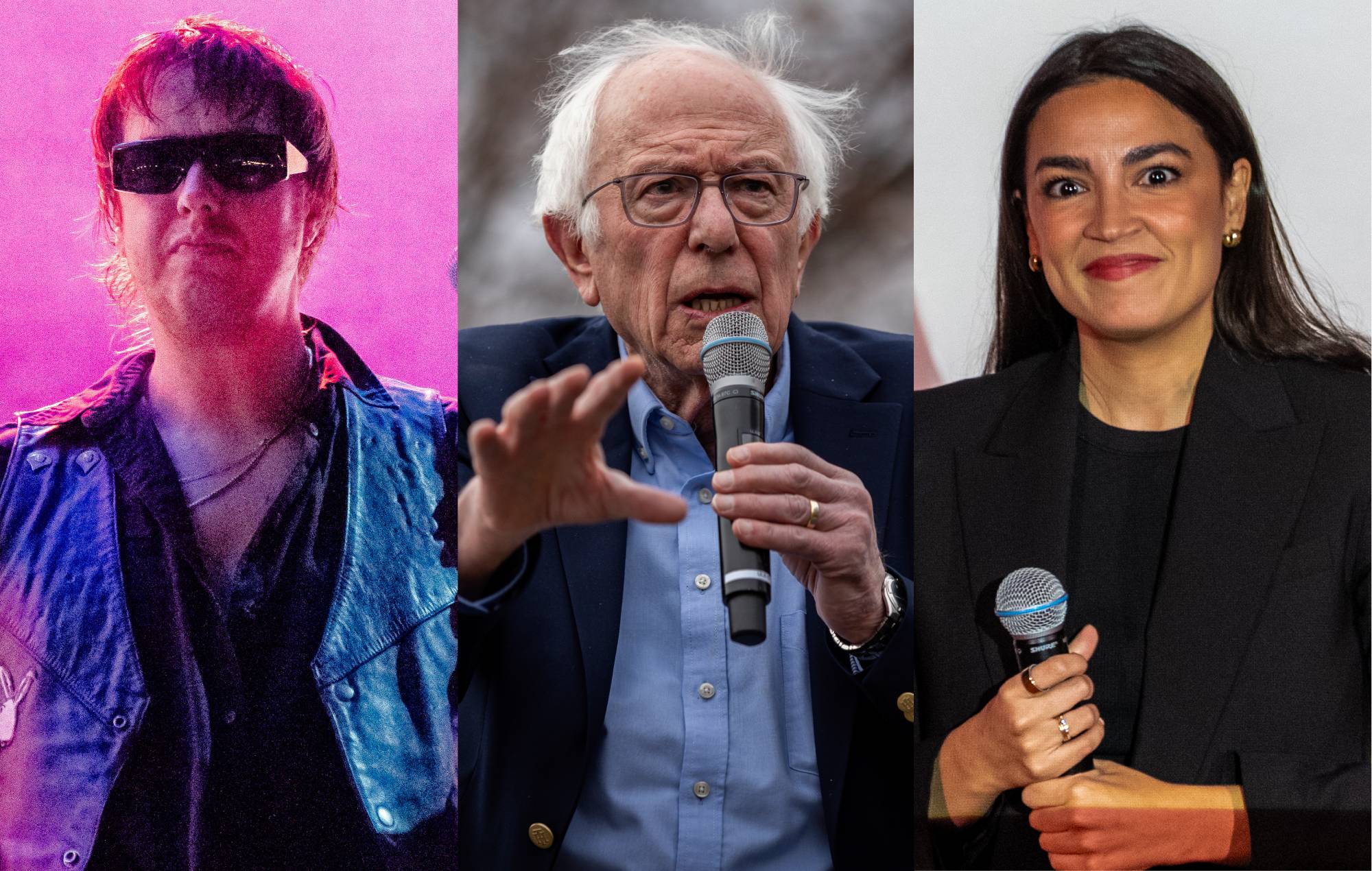 Глядзіце, як Bernie Sanders і AOC прадстаўляюць The Strokes на велізарным канцэрце вяртання дадому ў Нью-Ёрку